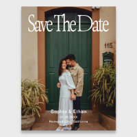 Retro 90s Full Photo Wedding Save The Date