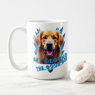 Retro 90s Golden Retriever Mascot Custom Gifts Coffee Mug