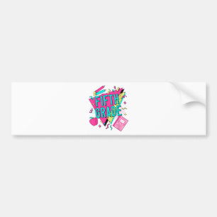 Retro 90s Grade Teacher Back to School Bumper Sticker