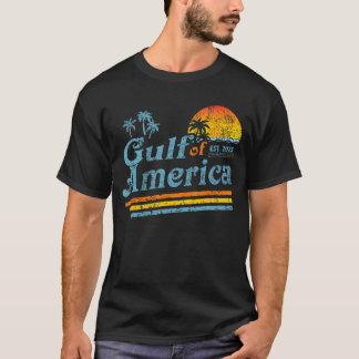 Retro 90'S Gulf Of Us America 2025 Us Flag Summer T-Shirt