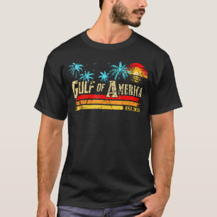 Retro 90'S Gulf Of Us America 2025 Us Flag Summer T-Shirt
