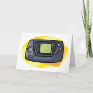 Retro 90s Handheld Game Console Gamer Card