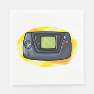 Retro 90s Handheld Game Console Gamer Napkin