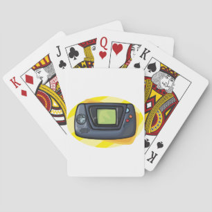 Retro 90s Handheld Game Console Gamer Playing Cards