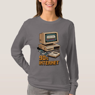 Retro 90s Internet Vintage Computer Illustration – T-Shirt