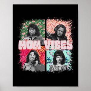 Retro 90's Mum Vibe Shirt Mothers Day Funny Mum Poster
