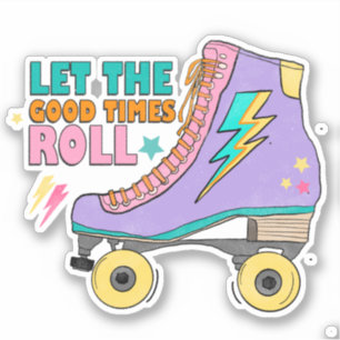 Retro 90's Neon Roller Skates Good Times Roll 
