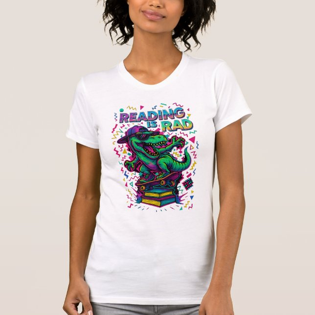 Retro 90s Nostalgia Reading Shirt - Women's Cut (Front)