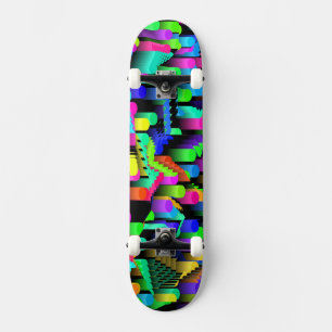 RETRO 90S PATTERN SKATEBOARD