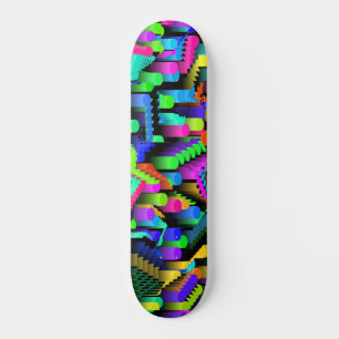 RETRO 90S PATTERN SKATEBOARD