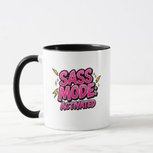 Retro 90s "Sass Mode Activated" Mug