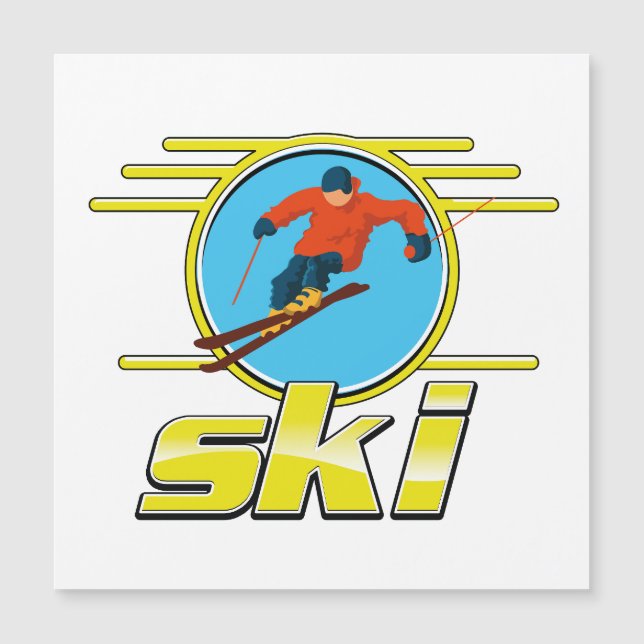 Retro 90s ski logo (Front)