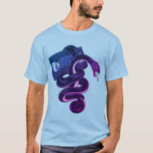 Retro 90s Snake Wrapped Around VHS Tape T-Shirt