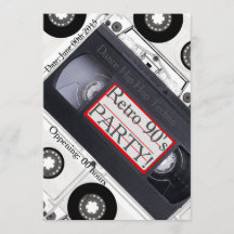 Retro 90's tech cover invitation