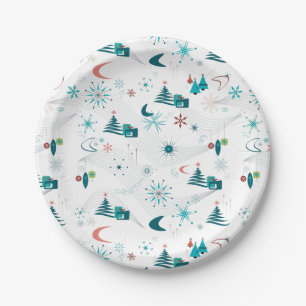 Retro A Go-Go Christmas Paper Plate