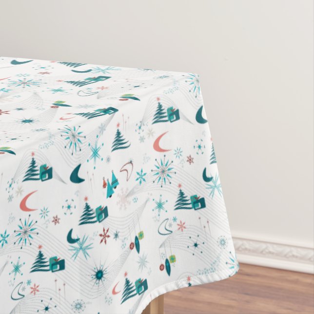 Retro A Go-Go Christmas Tablecloth (In Situ)