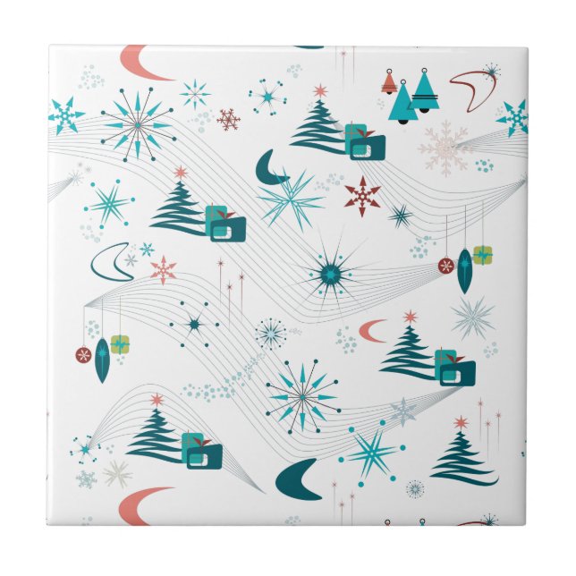 Retro A Go-Go Christmas Tile (Front)