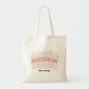 Retro A Lot Can Happen In 3 Days Christian Easter  Tote Bag