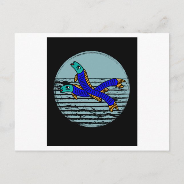 Retro Aal Fishing Hobby Postcard (Front)