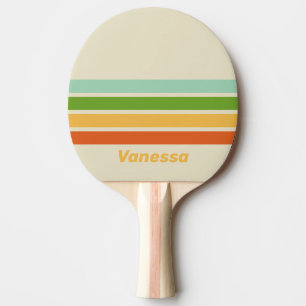 Retro ABC Street Across Striping with Name Ping Pong Paddle