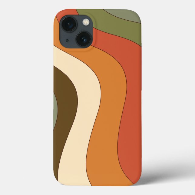 Retro abstract 70s 60s 80s 50s Case-Mate iPhone case (Back)