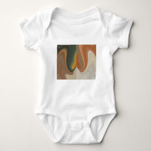 Retro Abstract Art Print Baby Bodysuit