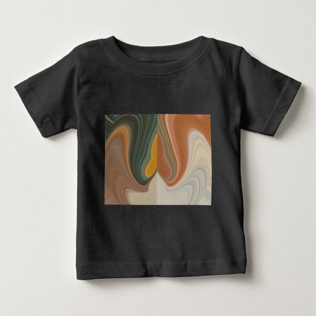 Retro Abstract Art Print Baby T-Shirt (Front)