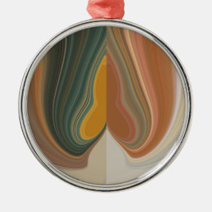 Retro Abstract Art Print Metal Tree Decoration
