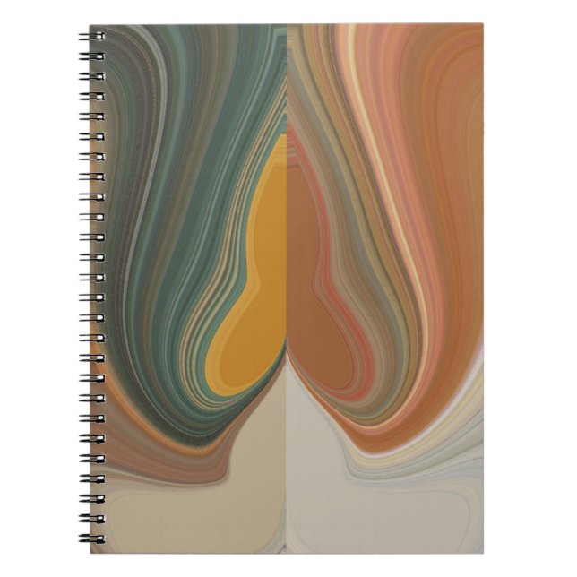 Retro Abstract Art Print Spiral Notebook (Front)