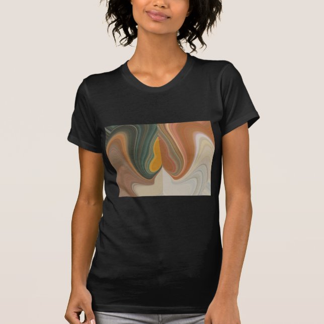 Retro Abstract Art Print T-Shirt (Front)