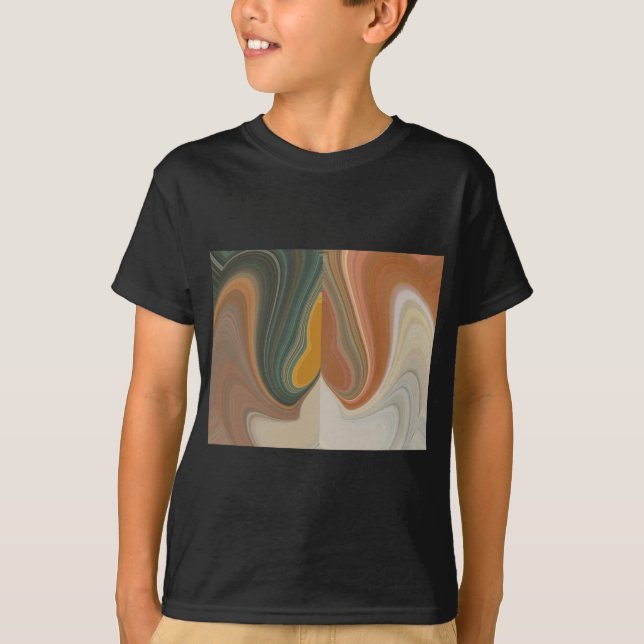 Retro Abstract Art Print T-Shirt (Front)