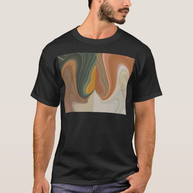 Retro Abstract Art Print T-Shirt (Front)