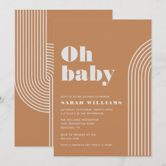 Retro Abstract Baby Shower | Invitation