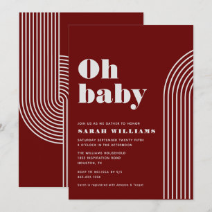 Retro Abstract Baby Shower   Invitation