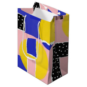Retro Abstract Brushstroke (10) Medium Gift Bag