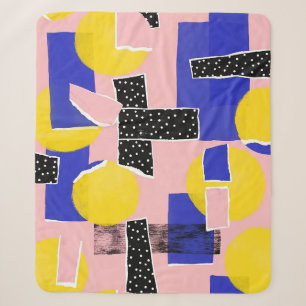 Retro Abstract Brushstroke (10) Sherpa Blanket