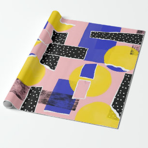 Retro Abstract Brushstroke (10) Wrapping Paper