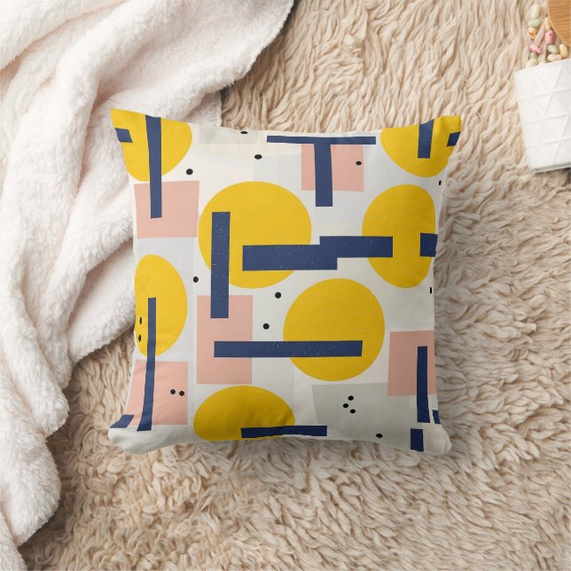Retro Abstract Brushstroke (12) Cushion (Blanket)