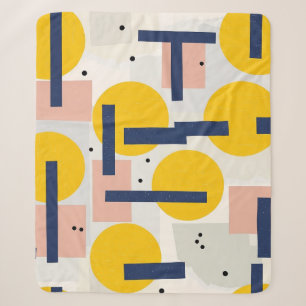 Retro Abstract Brushstroke (12) Sherpa Blanket