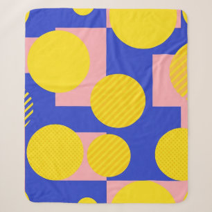 Retro Abstract Brushstroke (13) Sherpa Blanket