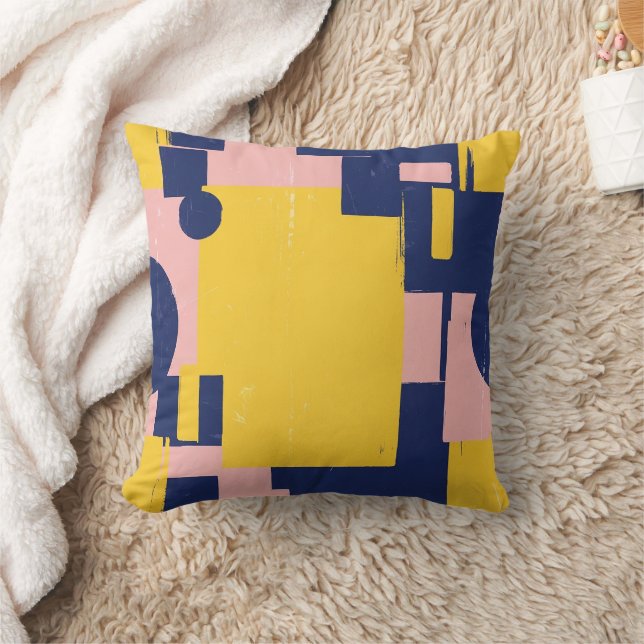 Retro Abstract Brushstroke (14) Cushion (Blanket)