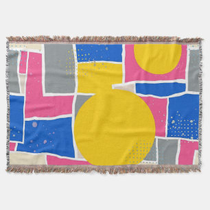 Retro Abstract Brushstroke (14) Throw Blanket