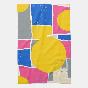 Retro Abstract Brushstroke (15) Tea Towel