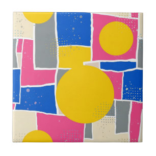 Retro Abstract Brushstroke (15) Tile