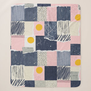 Retro Abstract Brushstroke (1) Sherpa Blanket