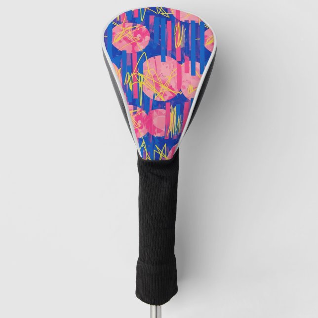 Retro Abstract Brushstroke (2) Golf Head Cover (Front)