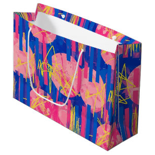 Retro Abstract Brushstroke (2) Large Gift Bag