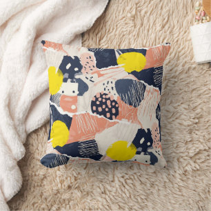 Retro Abstract Brushstroke (4) Cushion