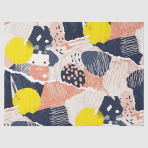 Retro Abstract Brushstroke (4) Tissue Paper