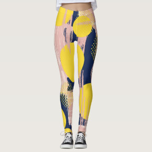 Retro Abstract Brushstroke (8) Leggings